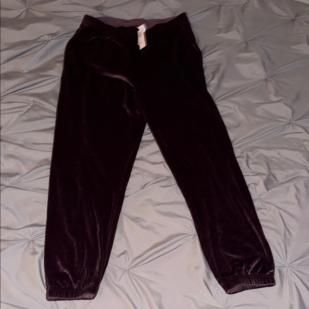 Victoria's Secret purple Velvet Joggers
